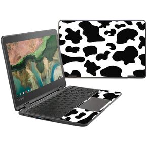 MightySkins Skin Compatible with Lenovo 300e Chromebook 11.6" (2018) - Cow Print | Protective, Durable, and Unique Vinyl Decal wrap Cover | Easy to Apply, Remove, and Change Styles | Made in The USA