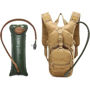 Tactical Molle Hydration Pack Backpack with 3L TPU Water Bladder, Military Daypack for Cycling, Hiking, Running, Climbing, Hunting, Biking