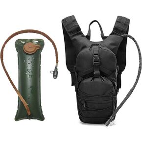 Tactical Molle Hydration Pack Backpack with 3L TPU Water Bladder, Military Daypack for Cycling, Hiking, Running, Climbing, Hunting, Biking