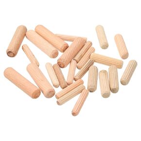 uxcell 400Pcs 6x30mm/8x40mm/10x40mm Wooden Dowel Pins, Fluted Wood Beveled Ends Tapered Dowel Hardwood Pegs, Fluted Wood Dowels Rods for Furniture, Crafts, DIY