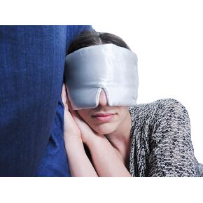 Luxury Black Satin Sleep Eye Mask! Increase REM Sleep Cycles! Non-irritating and Comfortable Fabric!