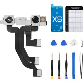 for iPhone Xs Front Camera Replacement Repair Kit 7MP 5.8", iPhoneXS OEM Facing Lens Module Part Structured Light Receiver Transmitter Connector Replace Fix Tool A1920 A2097 A2098 A2099 A2100