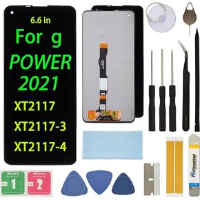 Screen Replacement for Motorola Moto G Power 2021 XT2117 XT2117-3 XT2117-4 G10 Power Assembly LCD Display Touch Screen Digitizer with Tools (6.6inch)