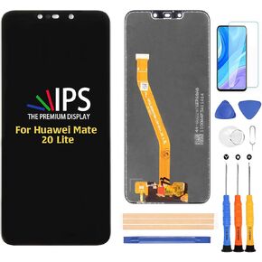 A-MIND for Huawei Mate 20 Lite SNE LCD Display Screen Replacement,for Huawei Mate 20 Lite SNE LX1 LX2 LX3 Display Panel Repair Parts Kit,with Tempered Glass+Tools(Black no Frame)