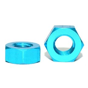 50pcs M5 Hex Nuts Aluminum Alloy 6061 Lock Nuts DIN934 (Black)