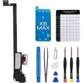 for iPhone Xs MAX Earpiece Front Speaker Replacement OEM Repair 6.5" Ear Module Part with Ambient Light Sensor Proximity Sensor Flex Fix Tools Kit XS MAX for A1921 A2101 A2102 A2103 A2104