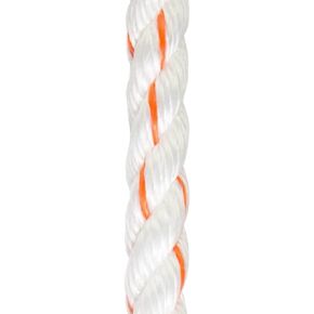 Pelican Rope Poly Dacron Rope (5/8 inch) – Twisted 3 Strand Composite Line with Polypropylene Core - Marine, Arborist, Commercial (Black Tracer - 25 feet)