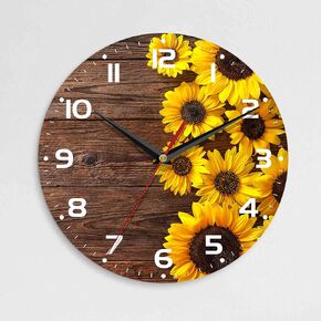 Wall Clock, 10 Inch Silent Non-Ticking Home Kitchen Decor, Battery Operated for Bathroom Bedroom Living Room Office(Cute Cats)