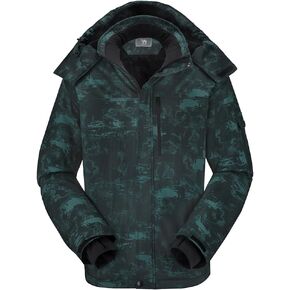 CAMEL CROWN Mens Winter Coat Waterproof Ski Jacket with Fleece Lining Warm Windproof for Snow Rain Outdoor Hiking Mountain