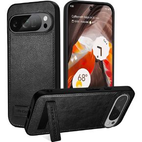 for Google Pixel 8a Leather Case, Slim Leather Phone Cover, Protective Slim with Kickstand, Bumper Shockproof Protective Leather Case Compatible with Google Pixel 8a (Blue, Google Pixel 8a)