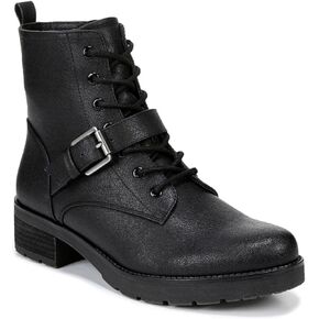 SOUL Naturalizer Womens Quaid Combat & Lace-up Boots Black 8 Medium (B,M)