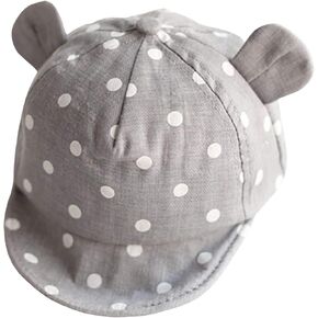 Polka Dot Toddler Hat, 6-24 Month Old Baby Sun Hat, Adjustable Unisex Kids Cap, Infant Hat