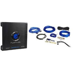 Planet Audio AC15001M 1500 Watt Monoblock Car Audio Amplifier Kit and 8 Gauge Amplifier Installation Kit with Bass Remote Control Included