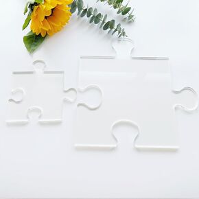 Puzzle Coaster Templates, Clear Acrylic Template, Woodworking Router Template, 5" and 9" Sizes (Set of 2)
