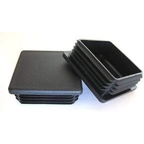 (Pack of 8) 1 1/2" (38.1 mm) Square Plastic Plug Insert, Black End Cap for Metal Tubing, Fences, Glide Protection for Chairs and Furniture 1.5" (8)