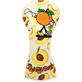 Golf Club Head Covers Peach Style Golf Driver Headcover 3 Wood Headcover Hybrid Headcover Head Covers Mallet Blade Putter Covers Magnetic, Rotatable Fairway Wood Rescue Head Covers