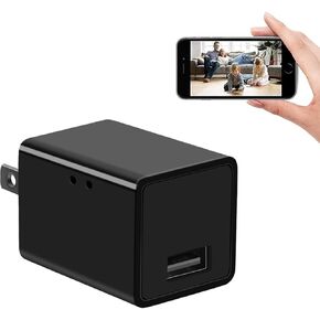 1080P USB Charger Small Hidden Smart Home Baby Monitor Surveillance Camera HD WiFi Spy Security Video Nanny Camera Motion Detection Remote View in Kuwait