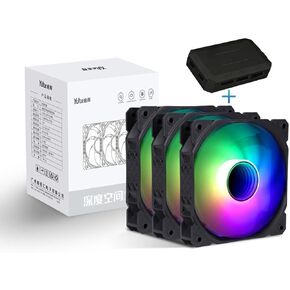 SAMA IMW 3 حزم ARGB PC Case Fans مع 6pin Fan Hub 120mm Fan Infinite Mirror 12V 5V 3Pin ارتفاع تدفق الهواء هادئ الكمبيوتر تبريد حالة المشجعين الأبيض in Kuwait