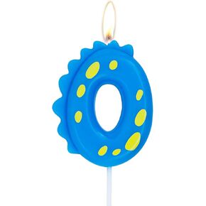 ZHIHUI Birthday Candle, Dinosaur Number Candles, Dinasour Forest Theme Cake Decoration, Happy Birthday Cake Topper for Boys Girls Kids Dino Theme Party Anniversary Celebration Supplies (Number 3)