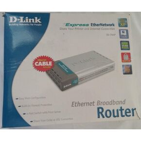 D-Link DI-704P 4-port 10BaseT/100BaseTX Broadband Gateway with Print Server