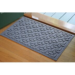 Bungalow Flooring Waterhog Runner Door Mat, 2' x 5' Made in USA, Durable and Decorative Floor Covering, Skid Resistant, Indoor/Outdoor, Water-Trapping, Ellipse Collection, Khaki/Camel