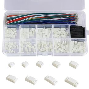GH1.25MM Connector and Pre-Crimped Silicone Cables Socket Kit, 2/3/4/5/6/7 Pin Housing JST Adapter Cable Male Compatible with JST-GH Connector