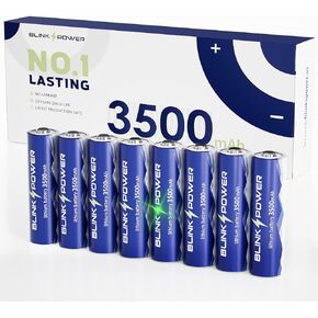 Blinkspower™ Lithium Batteries AA 8 Pack, 3500mAh NO.1 Lasting 1.5V Double A Lithium Battery 【Non-Rechargeable】