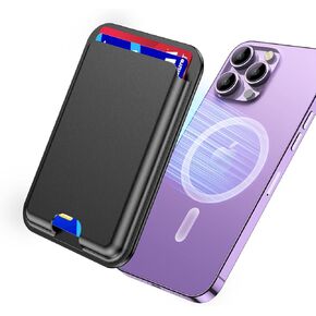 محفظة هاتف مغناطيسية من Coolpow لمحفظة Apple Magsafe 【مغناطيس فائق】 لحامل بطاقات محفظة iPhone لمحفظة Apple Magsafe لهاتف iPhone 15 14 13 12 Pro Max Plus mini Mag Safe Wallet in Kuwait