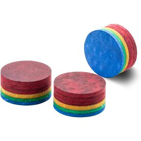 Rainbow Tip Billiards Pool Cue Tip 12/14mm Multi-Layers Cue Stick Tip Professional Durable Billiard Accessories