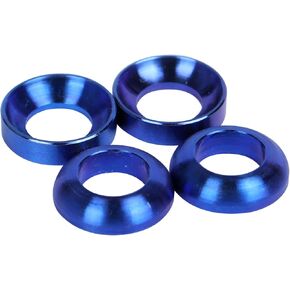 Titanium M6 Bolt Screw Concave Convex Washer Pack of 4 (Black)