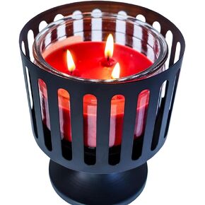 3-Wick Candle Holder Two Black Shape Option Suitable for Large Candle Elegant and Beautiful Home Decor (Round)