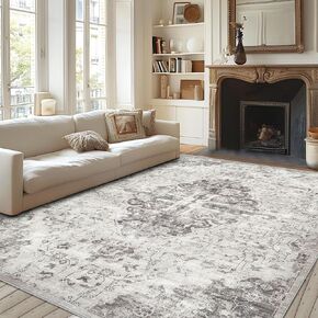 Area Rugs 2×3 Entryway Rug: Washable Rugs 2×3 Boho Vintage Medallion Thin Small Throw Rug Indoor Soft Non-Slip Front Door Mat for Entrance Kitchen Bathroom Bedroom Home Office (Beige, 2'×3')