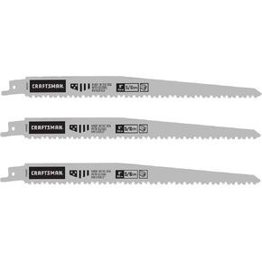 CRAFTSMAN 9 Inch 5/6 TPI Bi-Metal Pruning Reciprocating Saw Blade, 3 Pack (CMAR596P3)