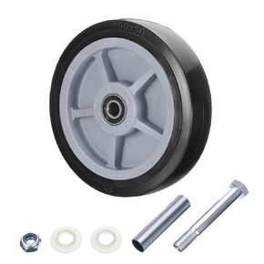 uxcell 4 Inch Caster Wheels, Polymer on Steel Wheel with Strong Load-Bearing Capacity, for Commercial Warehouses, Red