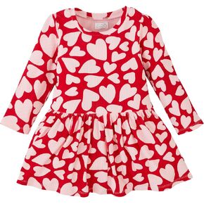 Mud Pie Baby Girls Children's Heart T-Shirt Dress