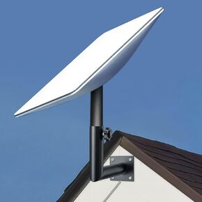 حامل حائط قصير من Starlink، حامل أنبوب هوائي قابل للتعديل ومجموعة تركيب محول عمود العلم، دعامة سقف ومشبك على شكل حرف V، لمجموعة الإنترنت عبر الأقمار الصناعية، مع محول تركيب Starlink متوافق مع V2 in Kuwait