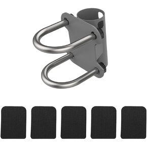 Antenna Mast Clamp, U-Bolt Clamp Antenna Mount Bracket Compatible with Starlink V2 Pipe Adapter, Fit 1"-2" OD Poles, Adjustable Heavy Steel Mast Pole Compatible with Satellite Dish Mounting Kit