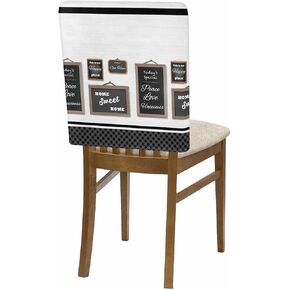 Chair Back Covers 4 Pcs 19"x18" Happy Birthday Gold Birthday Firework Washable Dining Room Chair Covers Removable Protectors Chair Slipcover for Home Kitchen Restaurant Party Holiday Decoration