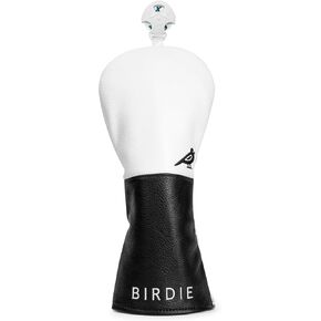 White Black Style Golf Driver Headcover, Premium 3 Wood Headcover, Rotatable #2 3 4 5 6 Ut Hybrid Headcover, Set Golf Headcovers for Driver Fairway Woods and Hybrids