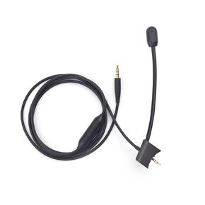 Boom Microphone Cable Compatible with Bose QuietComfort 35 (QC35) & Quiet Comfort II (QC35 II) Headphones Volume Control for Playstation PS4 or Xbox One Controller, Black