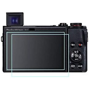 for Canon G5 X Mark II Camera Screen Tempered Glass Film - 2PACK Crystal Clear Film for Canon G5 X Mark II