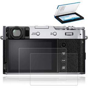 واقي شاشة JJC (عبوة من قطعتين) متوافق مع كاميرا Fujifilm GFX 100 II Fuji GFX100 II، قطعتين من شاشة LCD و4 قطع من غشاء الزجاج المقوى للشاشة الصغيرة، رفيع للغاية وشفاف 9H مضاد لبصمات الأصابع ومضاد للخدش (ليس لـ GFX 100S II) in Kuwait