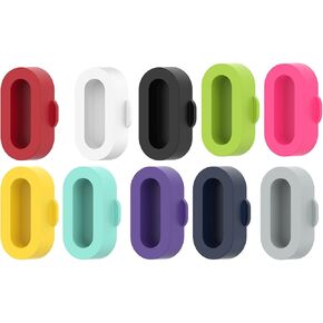 Anti-Dust Plugs Compatible with Garmin EPIX, 10 Pcs Colorful Silicone Charger Port Protector Caps Compatible with Garmin Fenix 7/7S/7X (Silicone Colorful)