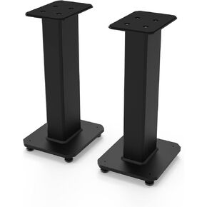Kanto SX30 30" Universal Fillable Speaker Floor Stands for Bookshelf Speakers | Cable Channel | Two Sizes Top Plate | Fill Bags Incl. | Pair | Black in Saudi Arabia