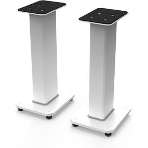 Kanto SX30 30" Universal Fillable Speaker Floor Stands for Bookshelf Speakers | Cable Channel | Two Sizes Top Plate | Fill Bags Incl. | Pair | Black