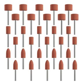 Sanding Bits for Dremel Rotary Tool, Grinding Stone Sanding Drill Bits with 1/8" Shank, 3 Shape Aluminium Oxide Sanding Accessories Meet More Needs to Metal Rust Removal/Smoothing/Sharpening, 45Pcs