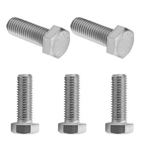 Yinpecly M12 Hex Bolt M12-1.75 x 80mm UNC Hex Head Screw Bolts 304 Stainless Steel Fully Threaded Hex Tap Bolts 5pcs