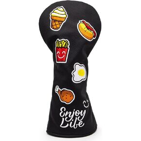 Funny Hamburger Golf Club Cover for Driver and Woods - 4 Options - Golf Driver Headcover/ #3 4 5 7 X Fairway Wood Cover/Hybrid Utility Headcover