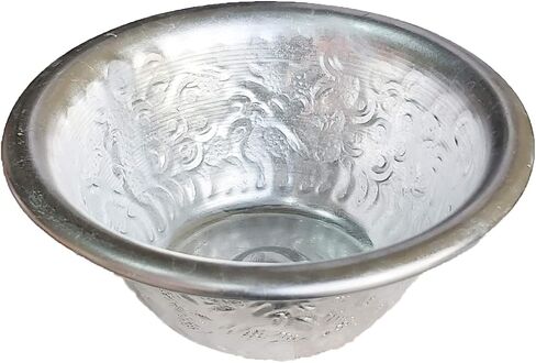 PARIJAT HANDICRAFT Tibetan buddhist water bowls hand carved offering bowl aluminium holy water bowls yoga meditation altar (4 X 2 Inch) in Kuwait