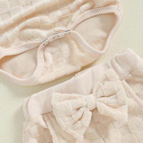 Kurizud طفلة الخريف الشتاء الملابس كشكش طويل Seeve رومبير بلوزات و القوس فستان أطفال مع سروال داخلي عقال الوليد فتاة الزي in Kuwait